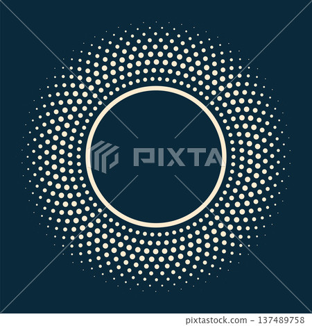 abstract symmetry circular pattern with halftone effect abstract symmetry circular pattern with halftone effect 137489758