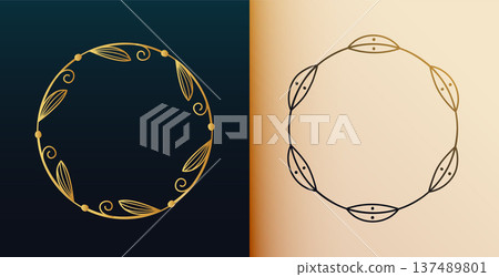 collection of artistic floral border frame banner in line style collection of artistic floral border frame banner in line style 137489801
