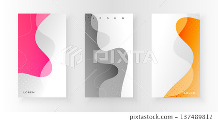 collection of stylish fluid shape gradient cover poster for social media post collection of stylish fluid shape gradient cover poster for social media post 137489812