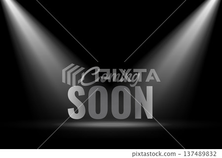 coming soon dark background with spotlight effect 137489832