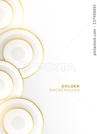 geometric style white golden circular shape background geometric style white golden circular shape background 137489895