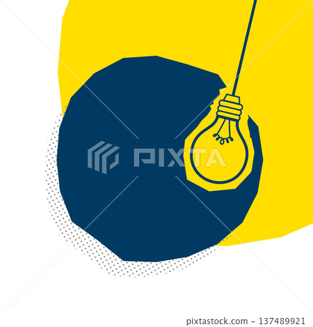 hanging light bulb grungy background with text space hanging light bulb grungy background with text space 137489921