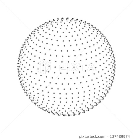 isolated dotted circular shape ball design isolated dotted circular shape ball design 137489974