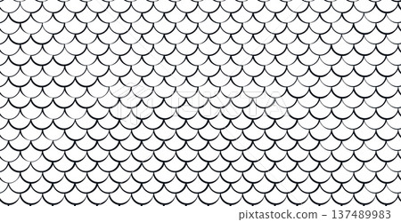 line art minimal fish scale pattern on white background design 137489983
