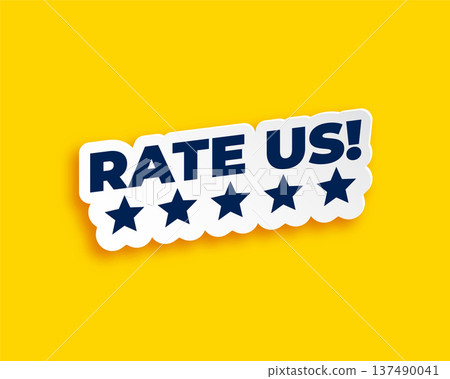 rate or remark us sticker background for customer satisfaction 137490041