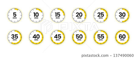 set of countdown timer deadline indicator symbol design set of countdown timer deadline indicator symbol design 137490060