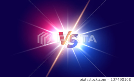 trendy versus vs comparison wallpaper with light effect 137490108