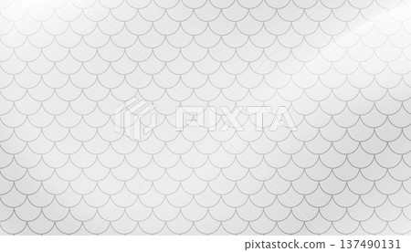 white and grey scallop mermaid scale pattern background 137490131