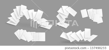 Blank flying poker card mockup, business voucher Blank flying poker card mockup, business voucher 137490233