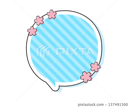 春季標題插圖櫻花對話框 春季標題插圖櫻花對話框 137491300