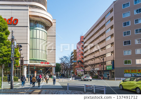 Tokyo cityscape: Musashi-Sakai Station South Exit, Sakaiminato Street Tokyo cityscape: Musashi-Sakai Station South Exit, Sakaiminato Street 137491712
