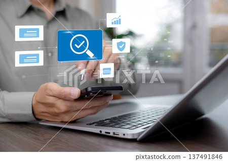 Digital Data Verification and Business Analytics Security Concept 137491846