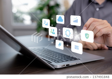 Business Process Automation and Digital Workflow Management Concept 137491848