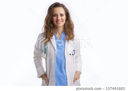 Caring Doctor with Relaxed Professionalism 137491883