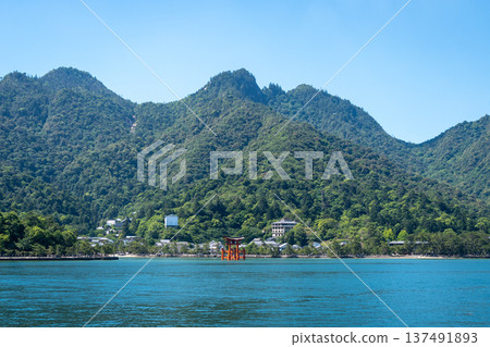 Panoramic view of Miyajima Island near Hiroshima, Japan Panoramic view of Miyajima Island near Hiroshima, Japan 137491893