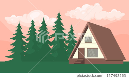house in forest 137492263