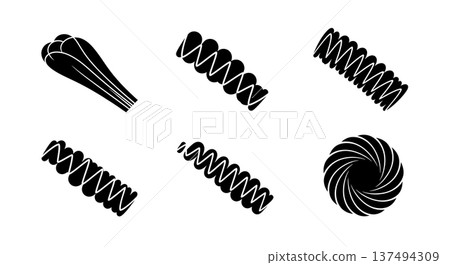 Black Solid Drone Flight Light Silhouettes Set of Six on White Background Black Solid Drone Flight Light Silhouettes Set of Six on White Background 137494309