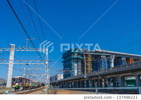 Osaka Prefecture, Shin-Meishin Expressway and Hankyu Railway under construction, February 2026 Osaka Prefecture, Shin-Meishin Expressway and Hankyu Railway under construction, February 2026 137496221