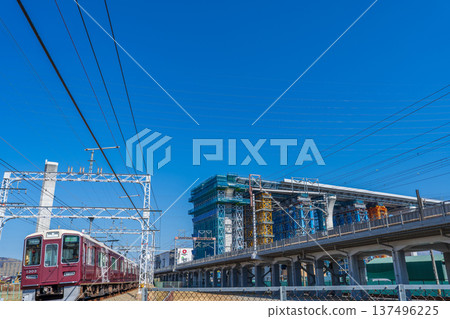 Osaka Prefecture, Shin-Meishin Expressway and Hankyu Railway under construction, February 2026 Osaka Prefecture, Shin-Meishin Expressway and Hankyu Railway under construction, February 2026 137496225