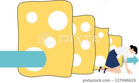 Swiss cheese model graphic illustration Swiss cheese model graphic illustration 137496629