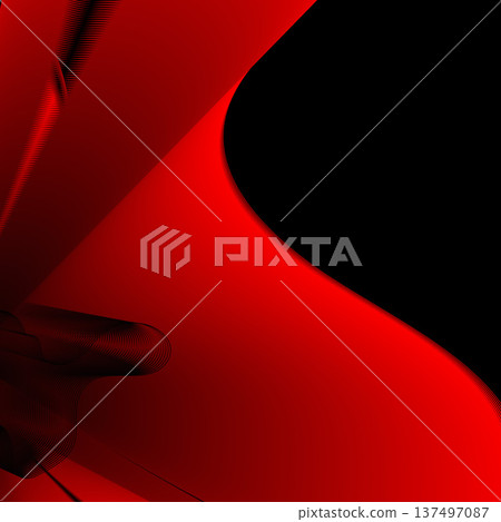 Abstract dynamic red and black 3D wave background Abstract dynamic red and black 3D wave background 137497087