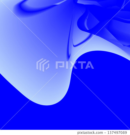 Abstract blue minimalist background with soft gradients and flowing curves 137497089
