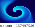 Blue spiral abstract glow with neon light forming a dynamic swirl for background design 137497586