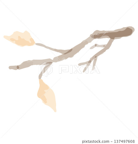 November watercolor illustration series for kindergartens and nurseries | Dead Branches November watercolor illustration series for kindergartens and nurseries | Dead Branches 137497608