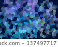 Abstract blue mosaic of geometric shapes with cool tones and subtle purple accents 137497717