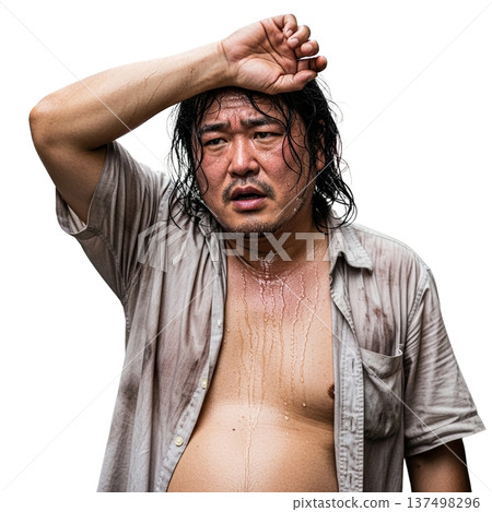 肥胖的長髮男子 137498296