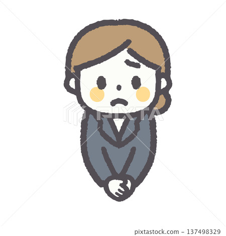Cute business woman facial expression pose illustration set Cute business woman facial expression pose illustration set 137498329
