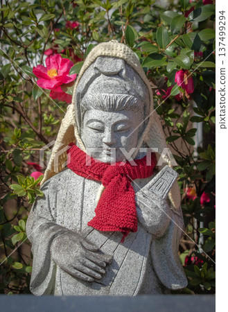 Benzaiten, one of the Seven Lucky Gods at Gyoganji Temple in Kyoto 137499294