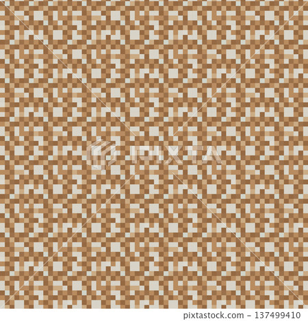 Earthy Terracotta Pixel Mosaic Textile Pattern Earthy Terracotta Pixel Mosaic Textile Pattern 137499410