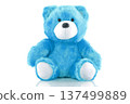 Blue and White Teddy Bear 137499889