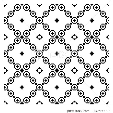 Elegant Black Chains Seamless Ornament Tile Elegant Black Chains Seamless Ornament Tile 137499928