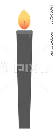 Illustration of a burning black candle - Mysterious Halloween and horror image candles Illustration of a burning black candle - Mysterious Halloween and horror image candles 137500367