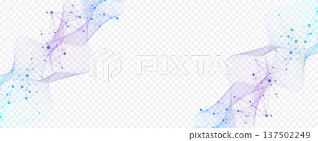 Modern digital technology background design with molecular plexus lines and dots. Futuristic network connection. Abstract mesh, big data technology, ai, science, cyberspace. Modern digital technology background design with molecular plexus lines and dots. Futuristic network connection. Abstract mesh, big data technology, ai, science, cyberspace. 137502249
