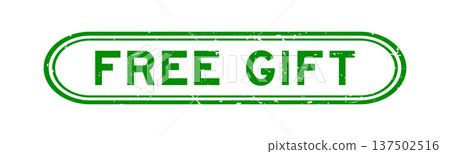 Grunge green free gift word rubber seal stamp on white background Grunge green free gift word rubber seal stamp on white background 137502516