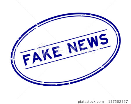 Grunge blue fake news word oval rubber seal stamp on white background Grunge blue fake news word oval rubber seal stamp on white background 137502557