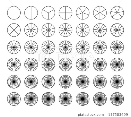 Parts of diagram wheel from 1 to 42. Pie chart. Coaching blank. Sectors divide the circle on 42 equal parts. Segmented charts. Black outline graphics. Pie charts, pizza charts collection. Segments Parts of diagram wheel from 1 to 42. Pie chart. Coaching blank. Sectors divide the circle on 42 equal parts. Segmented charts. Black outline graphics. Pie charts, pizza charts collection. Segments 137503499