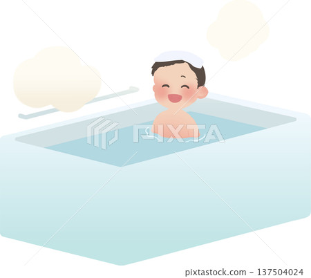 兒童洗澡 洗澡時間 向量圖 兒童洗澡 洗澡時間 向量圖 137504024