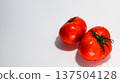 White background and ripe tomatoes 137504128