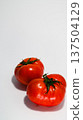 White background and ripe tomatoes 137504129