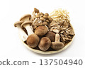 Assorted mushrooms in a colander Assorted mushrooms in a colander 137504940