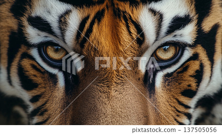 Close-up of the eyes of the tiger 137505056