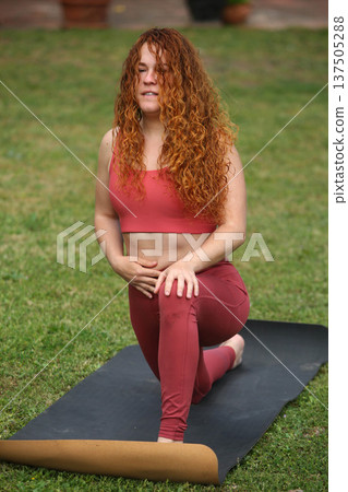 Healthy Lifestyle Woman Practicing Yoga in Nature Healthy Lifestyle Woman Practicing Yoga in Nature 137505288
