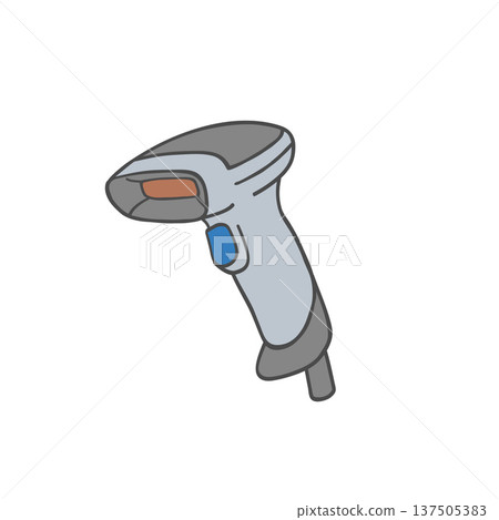 Handheld barcode scanner device for warehouse inventory 137505383