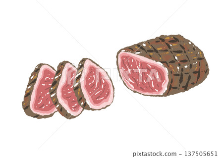 切片和牛牛肉塊(三分熟) 切片和牛牛肉塊(三分熟) 137505651