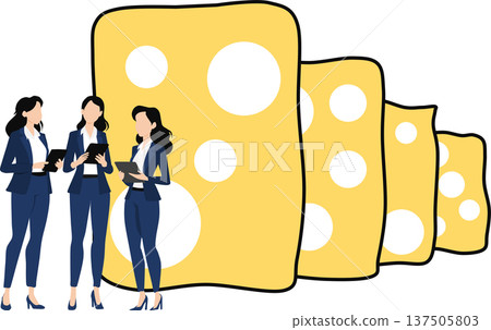 瑞士起司模型圖文素材插畫 瑞士起司模型圖文素材插畫 137505803