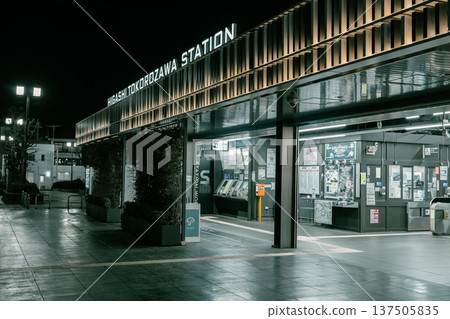 Higashi-Tokorozawa Station (ticket gate) at night Higashi-Tokorozawa Station (ticket gate) at night 137505835